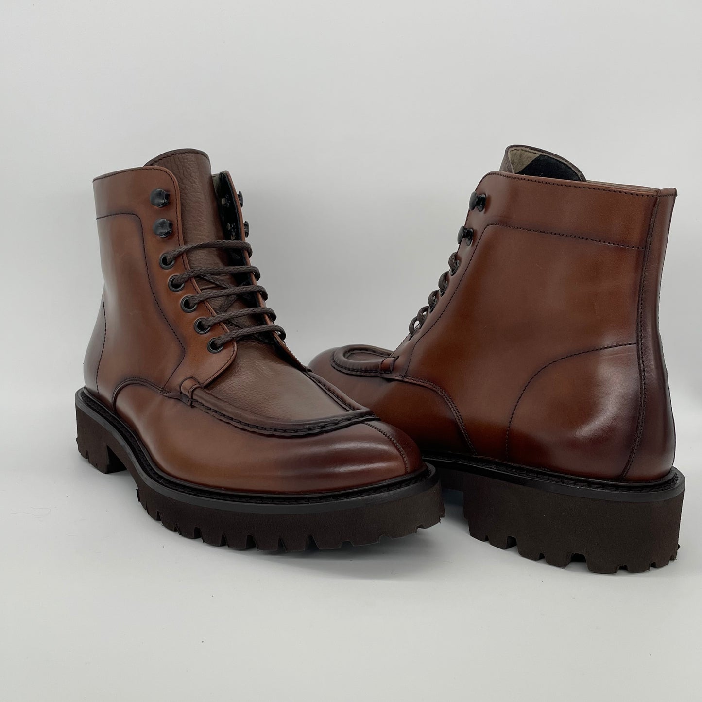 Calce Leather Boots - Brown