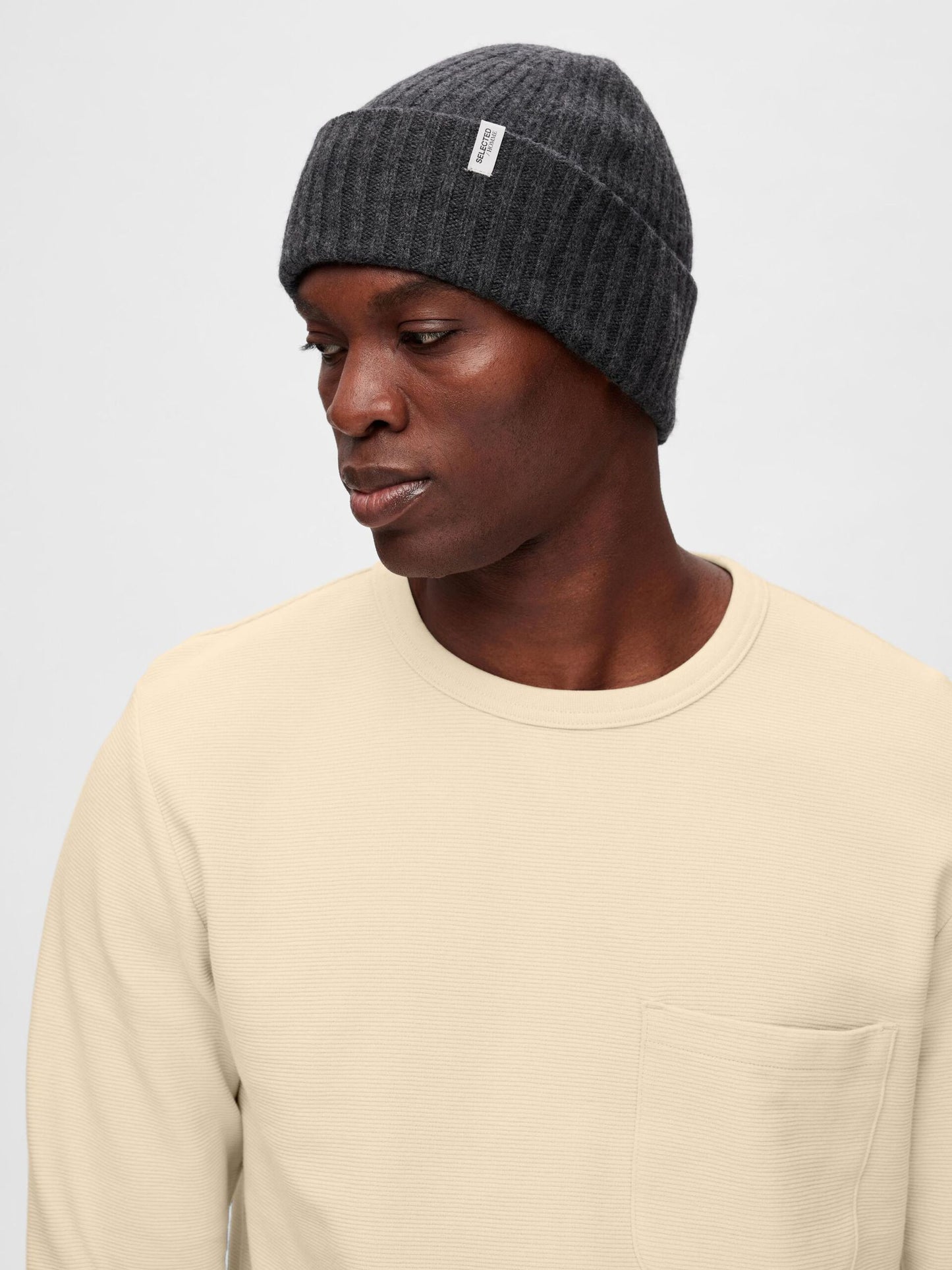 Bonnet en laine mérinos - Gris