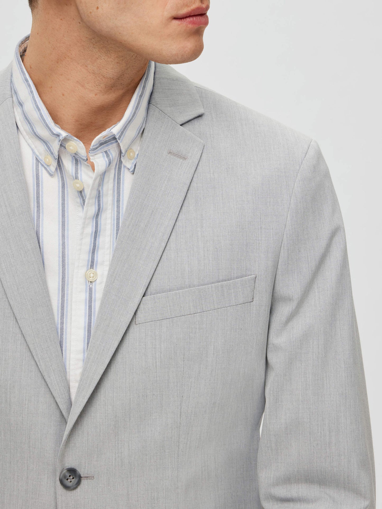 Slim Fit Blazer - Light Grey
