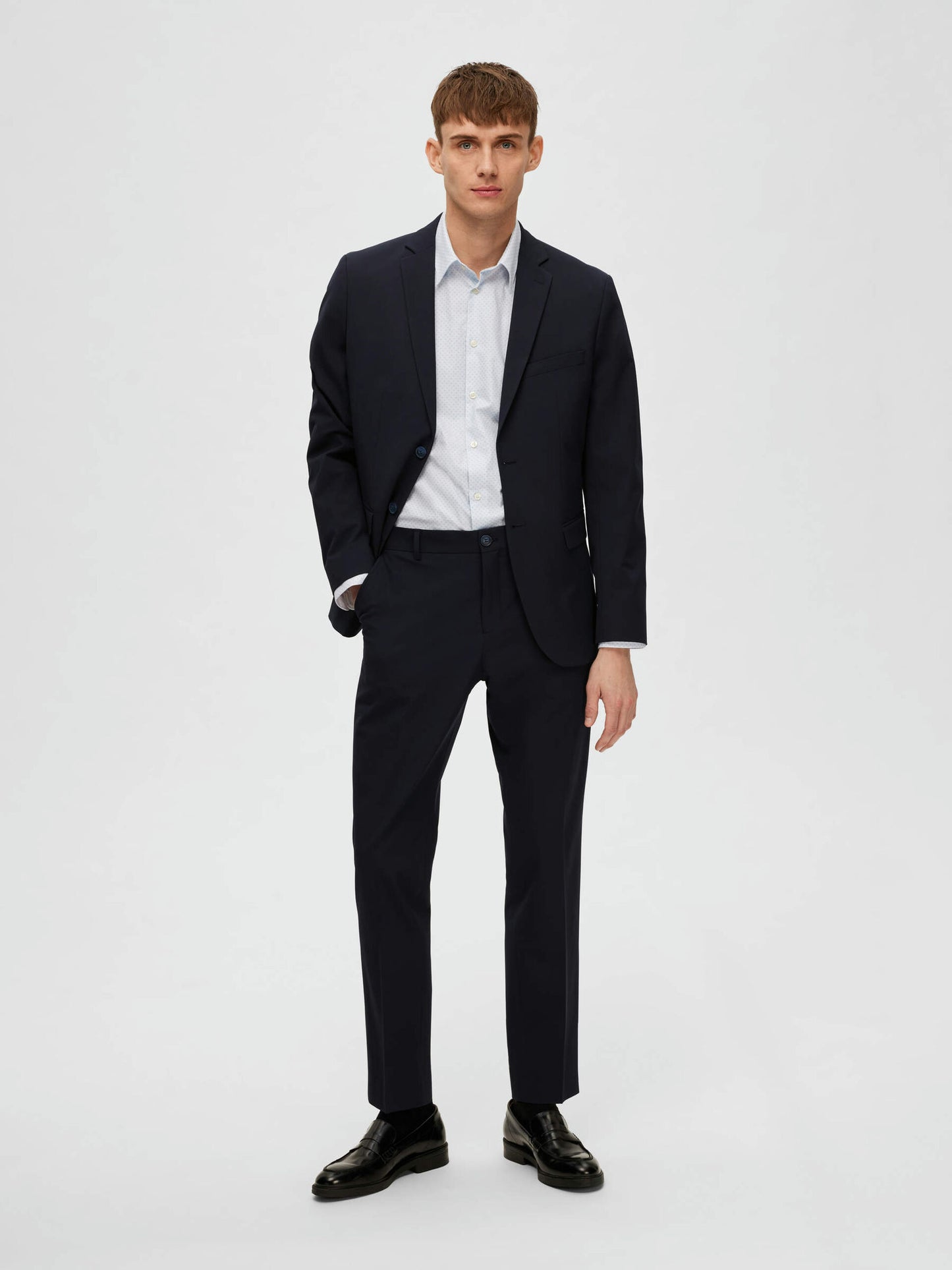 Slim Fit Blazer - Navy