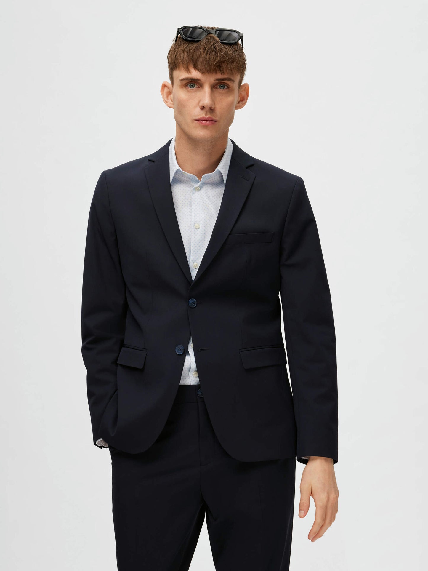 Slim Fit Blazer - Navy