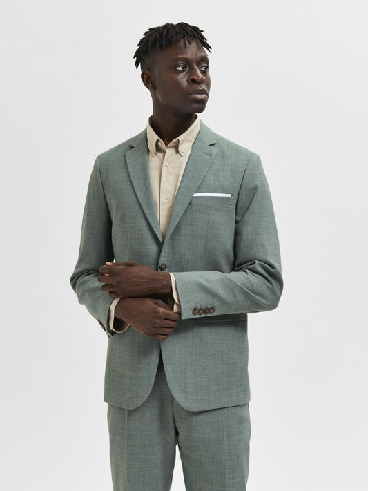 COUPE SLIM BLAZER À SIMPLE BOUTONNAGE - Light Green