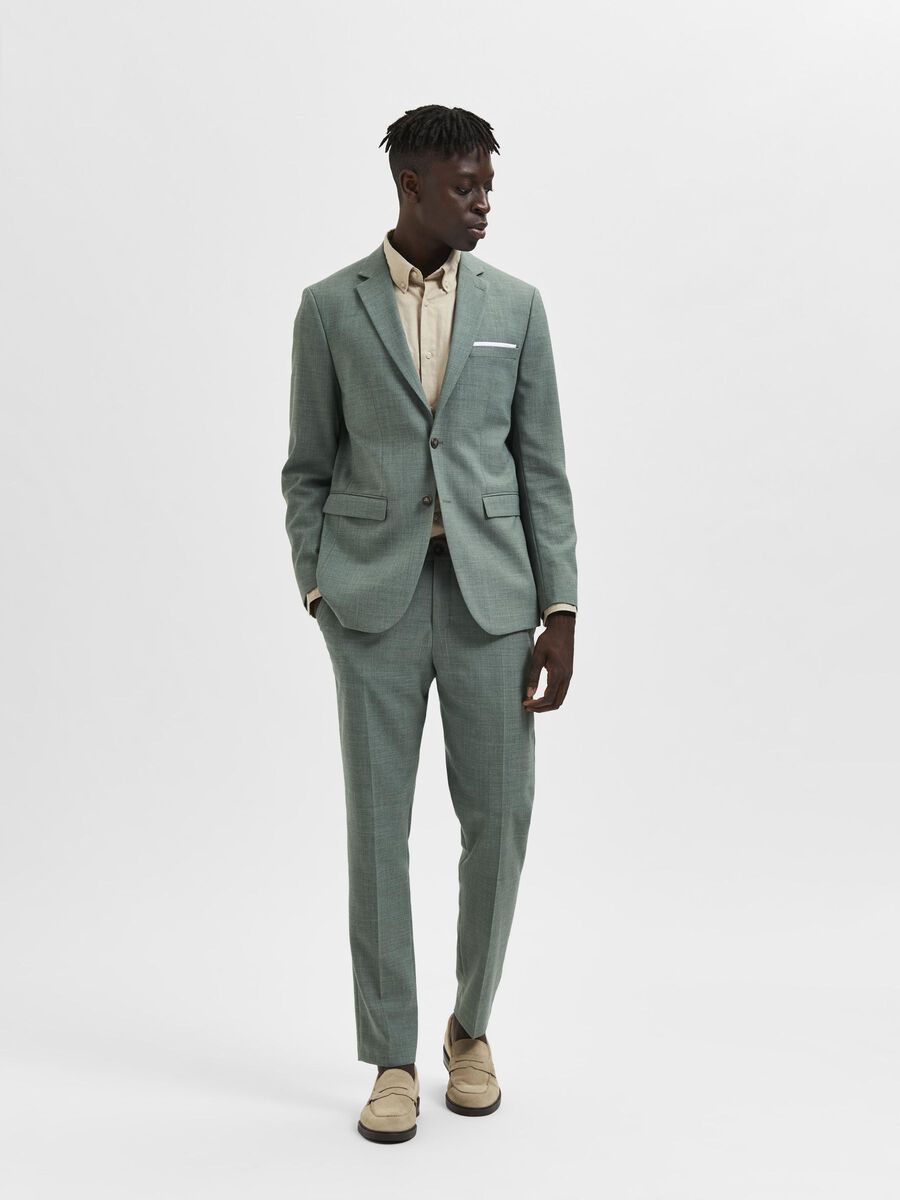 COUPE SLIM BLAZER À SIMPLE BOUTONNAGE - Light Green
