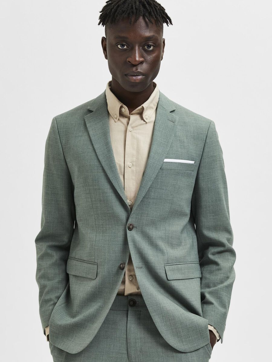 COUPE SLIM BLAZER À SIMPLE BOUTONNAGE - Light Green