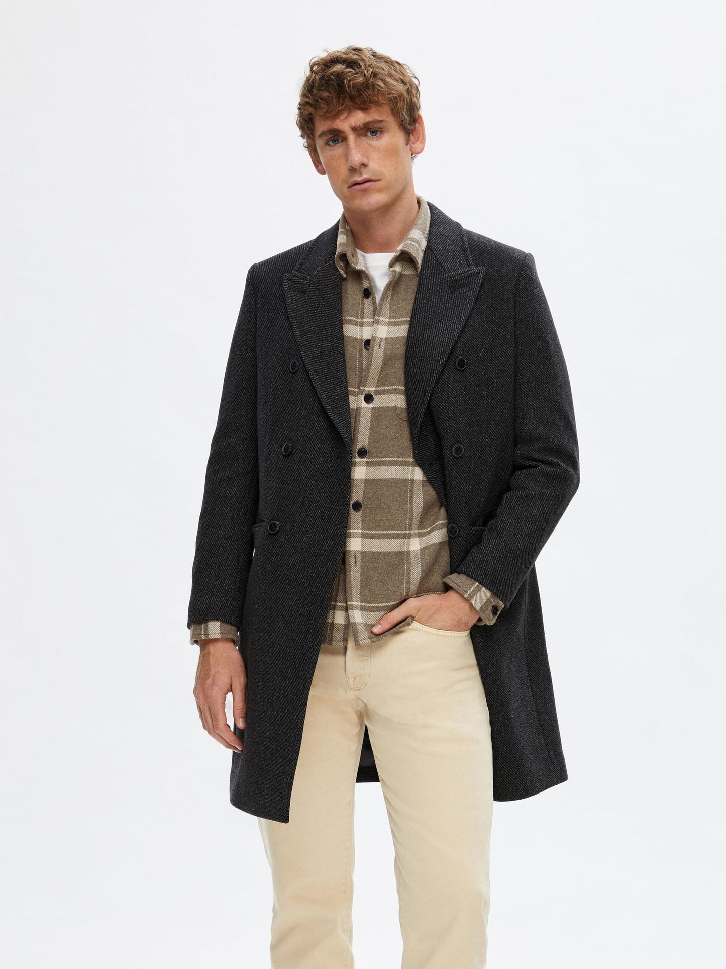 Manteau De Laine Croisé