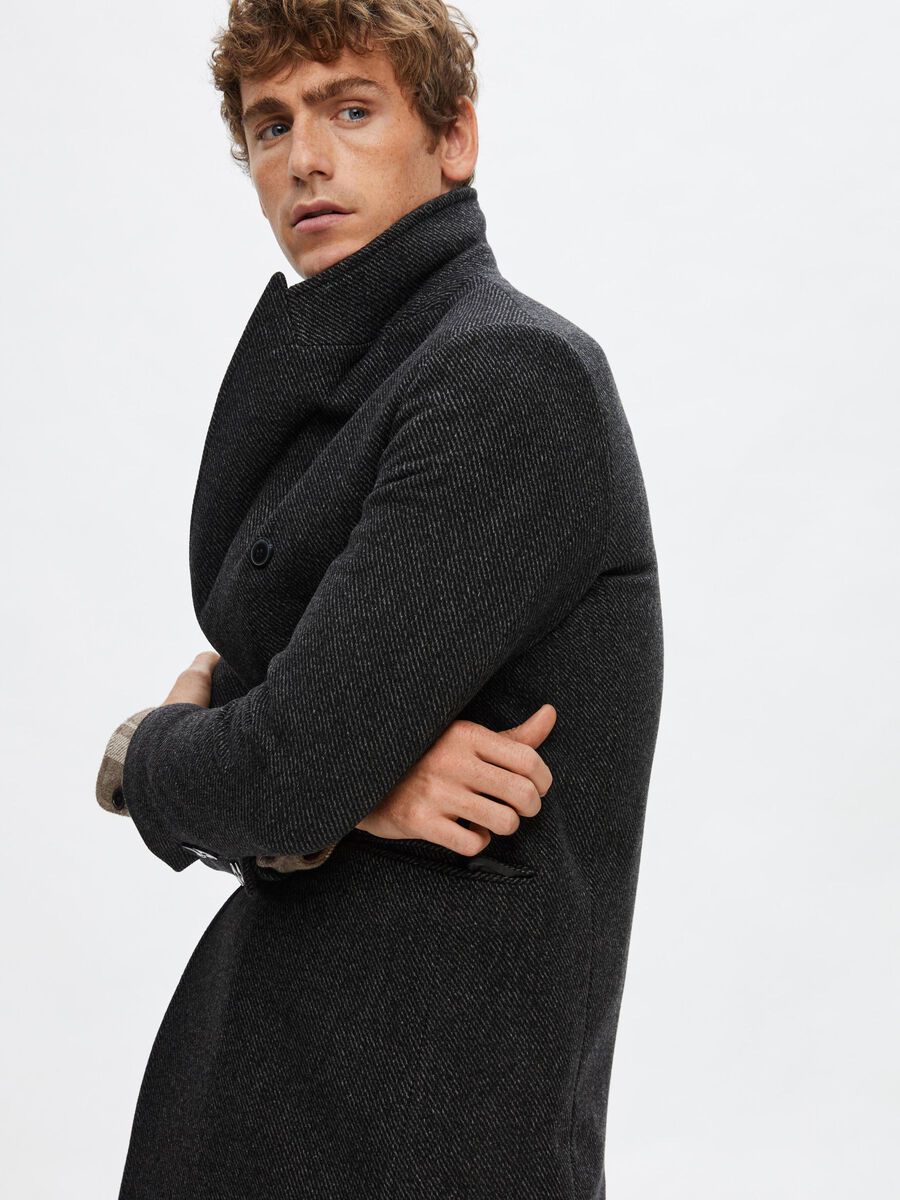 Manteau De Laine Croisé