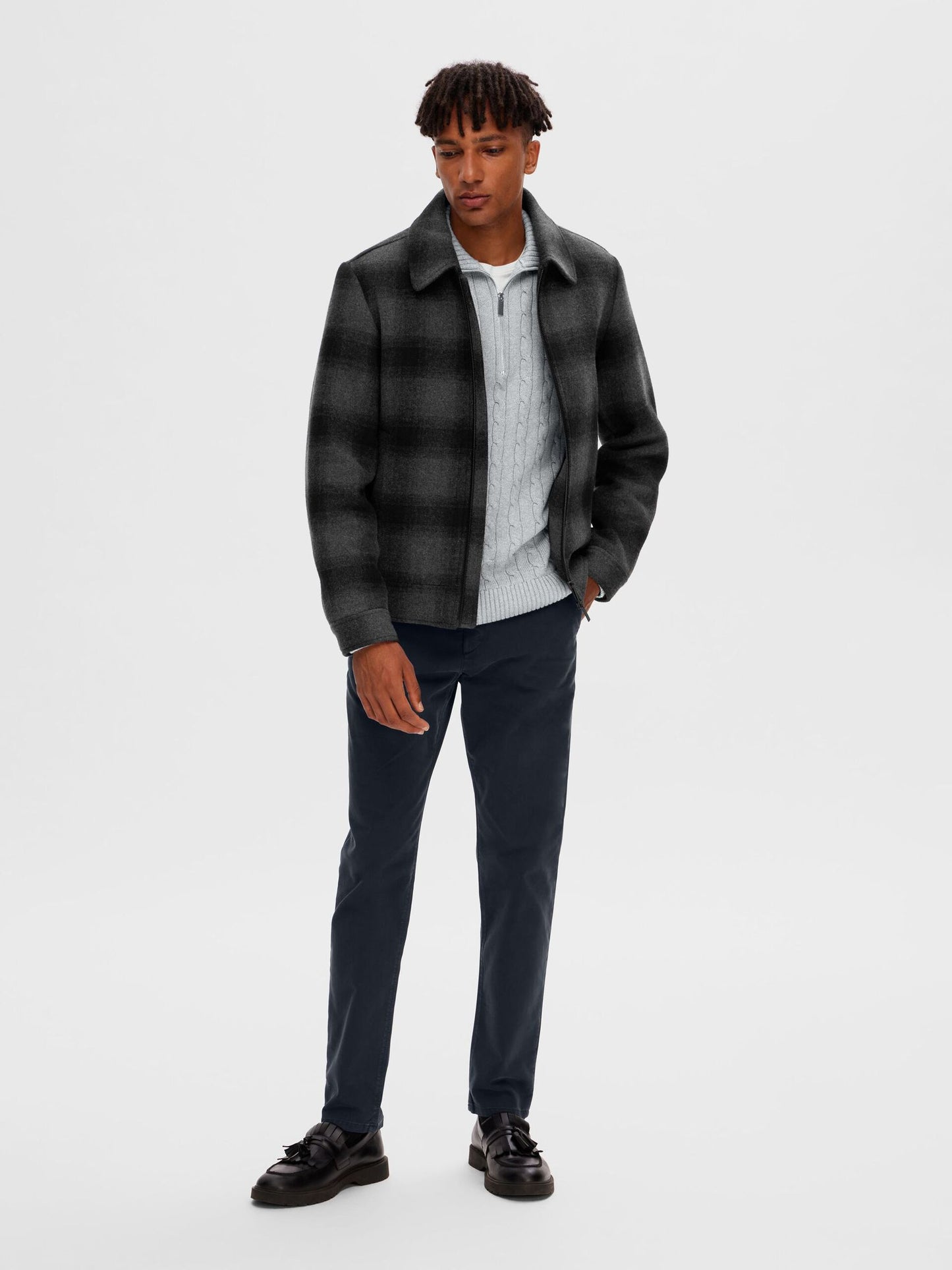 Veste en laine - Dark Grey Melange