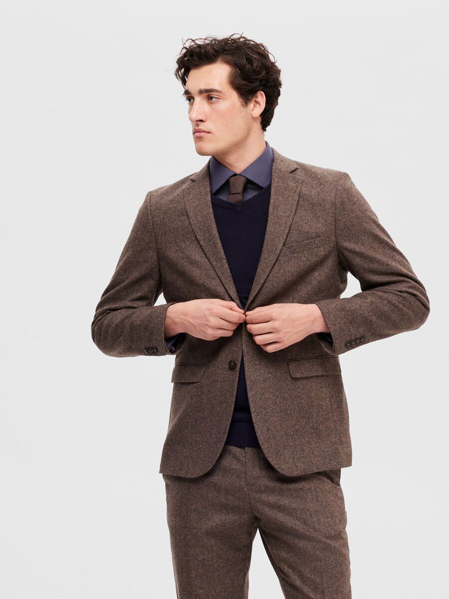 V-NECK KNITTED JUMPER - Navy