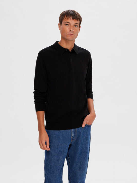 Polo Coton Pima - Noir