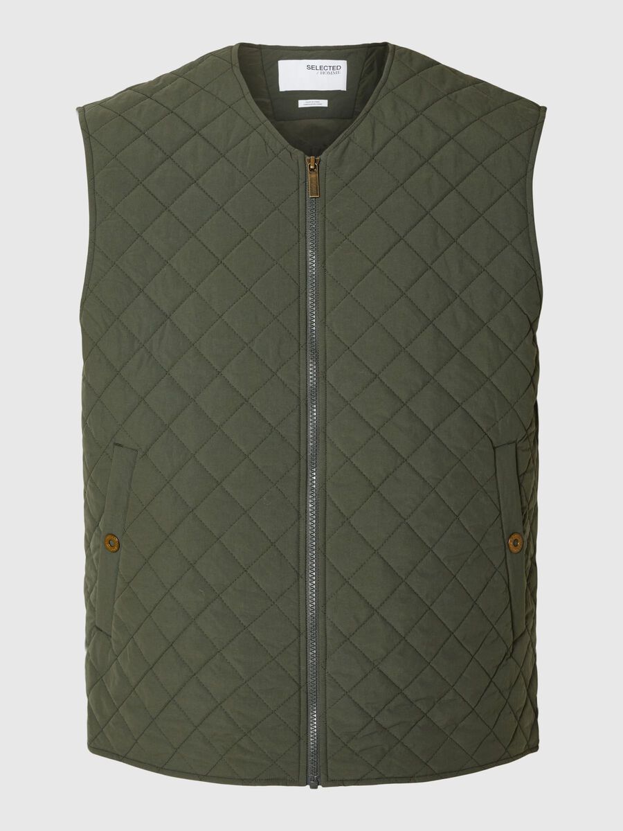 QUILTED PADDED GILET SELECTED