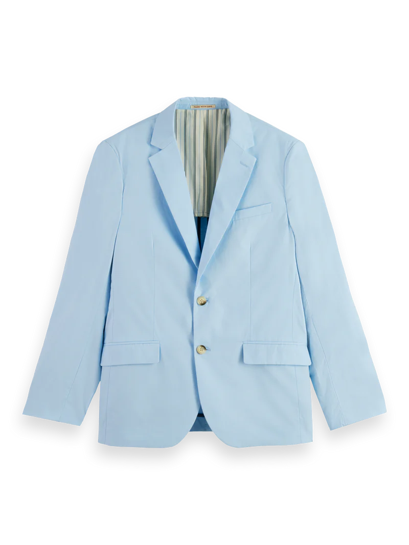 Single-breasted poplin blazer
