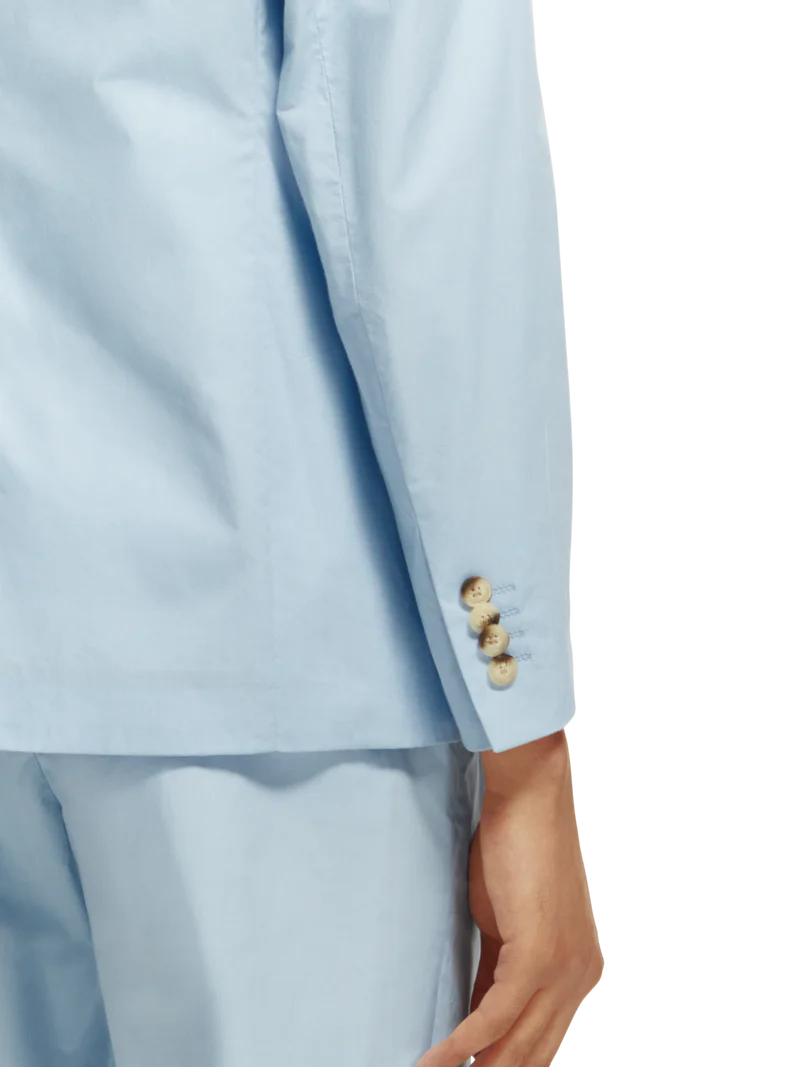 Single-breasted poplin blazer