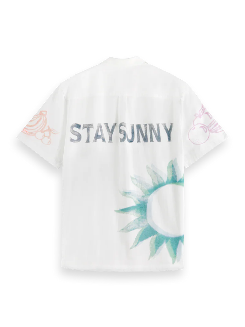Regular fit printed camp shirt
