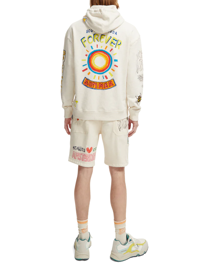 Relaxed fit artwork hoodie