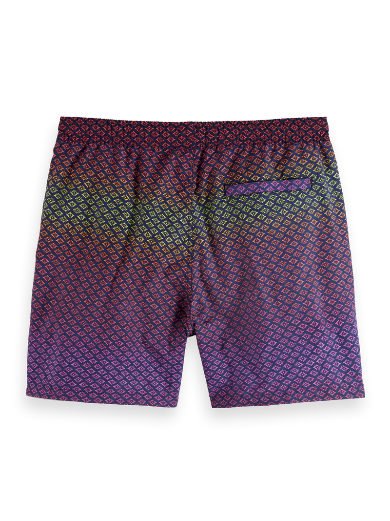 Mid-length printed swim short - Small