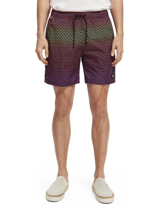 Mid-length printed swim short - Small
