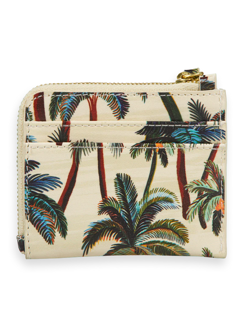 Leather zip wallet
