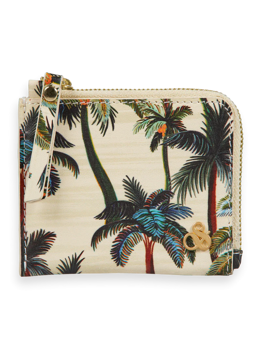 Leather zip wallet