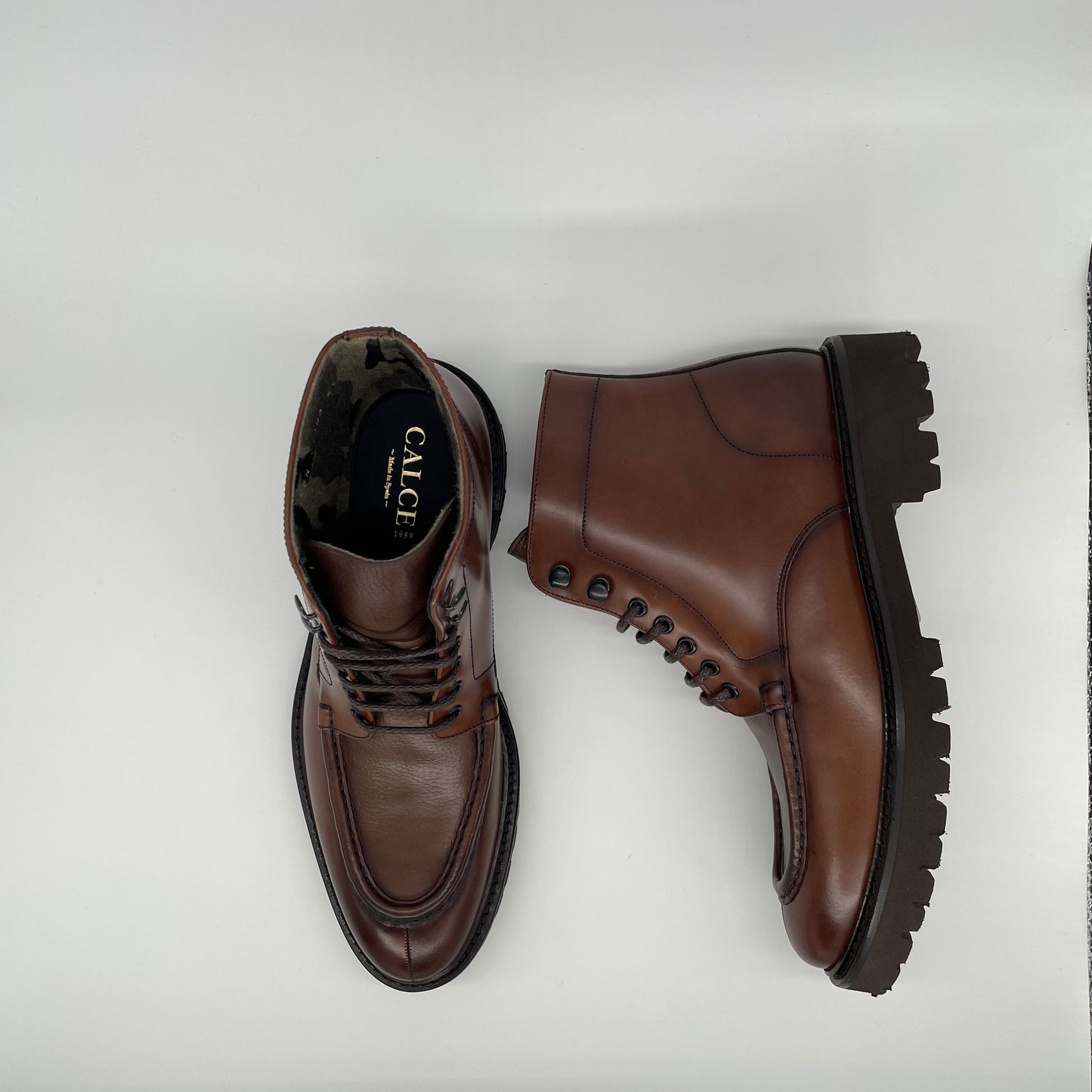 Calce Leather Boots - Brown