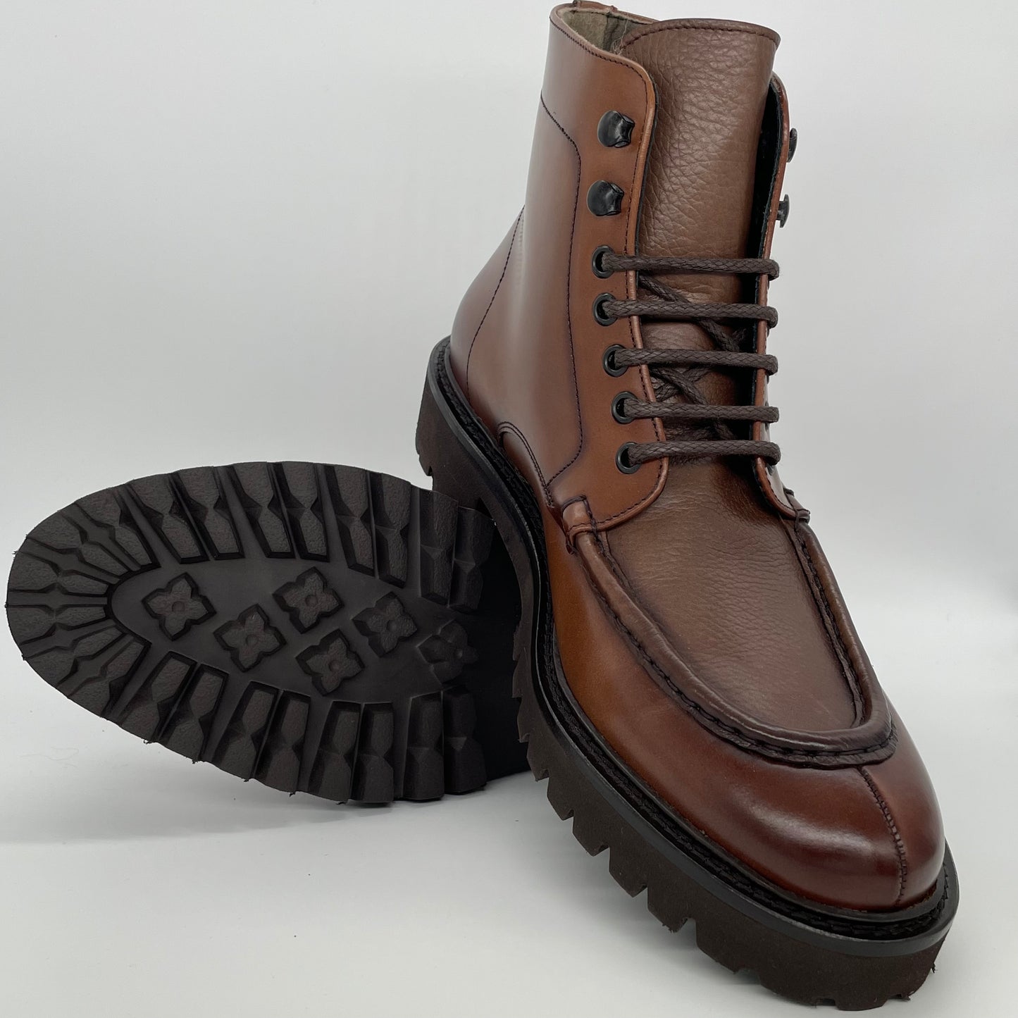 Calce Leather Boots - Brown