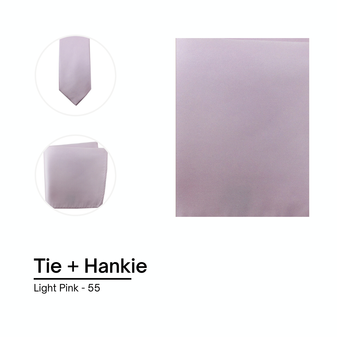 Cravate / Noeud Papillon Unie - Light Pink