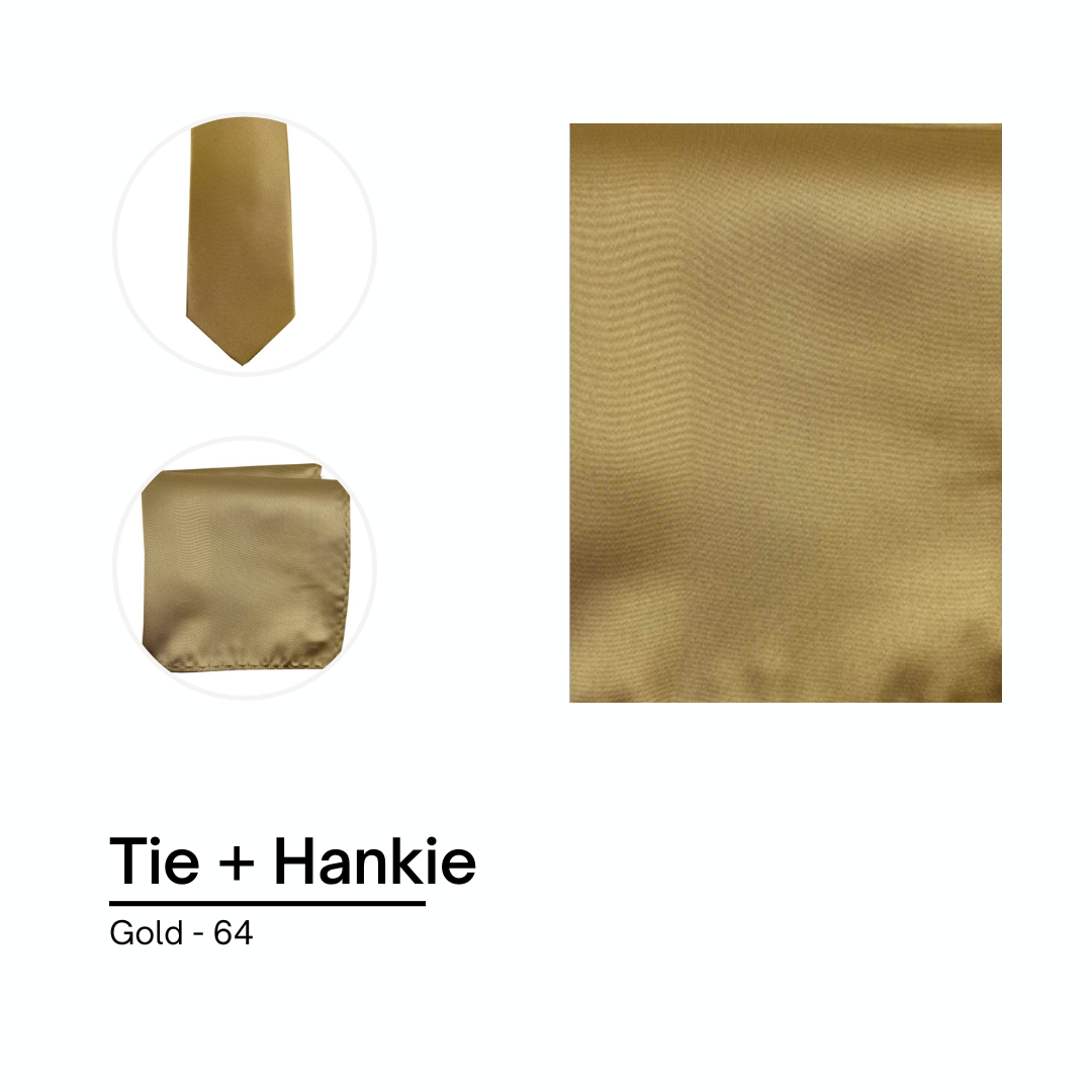 Cravate / Noeud Papillon Unie - Dark Gold
