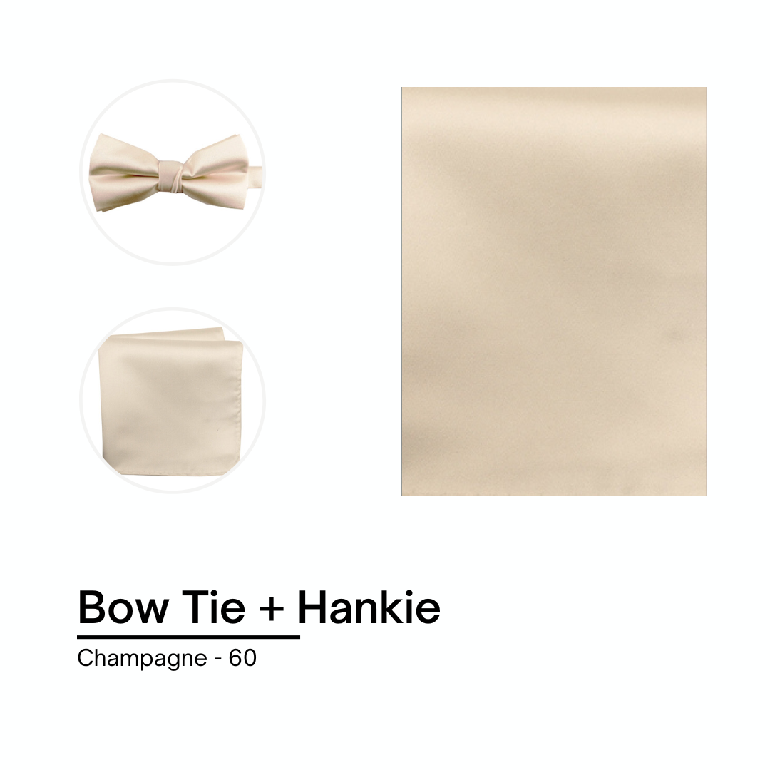 Cravate / Noeud Papillon Unie - Champagne