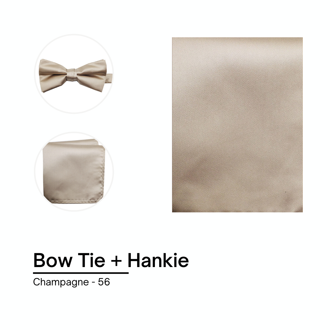 Cravate / Noeud Papillon Unie - Champagne