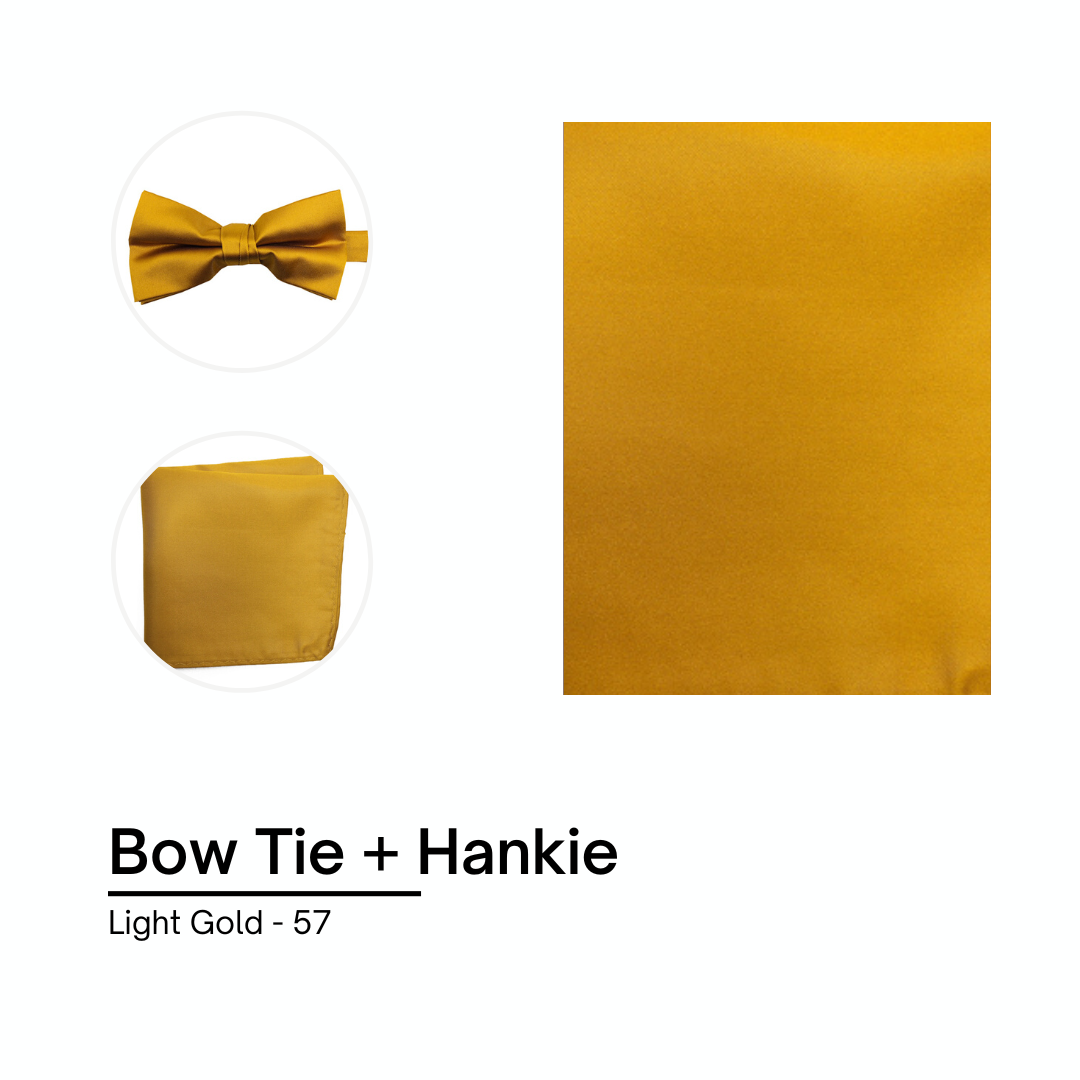Cravate / Noeud Papillon Unie - Light Gold