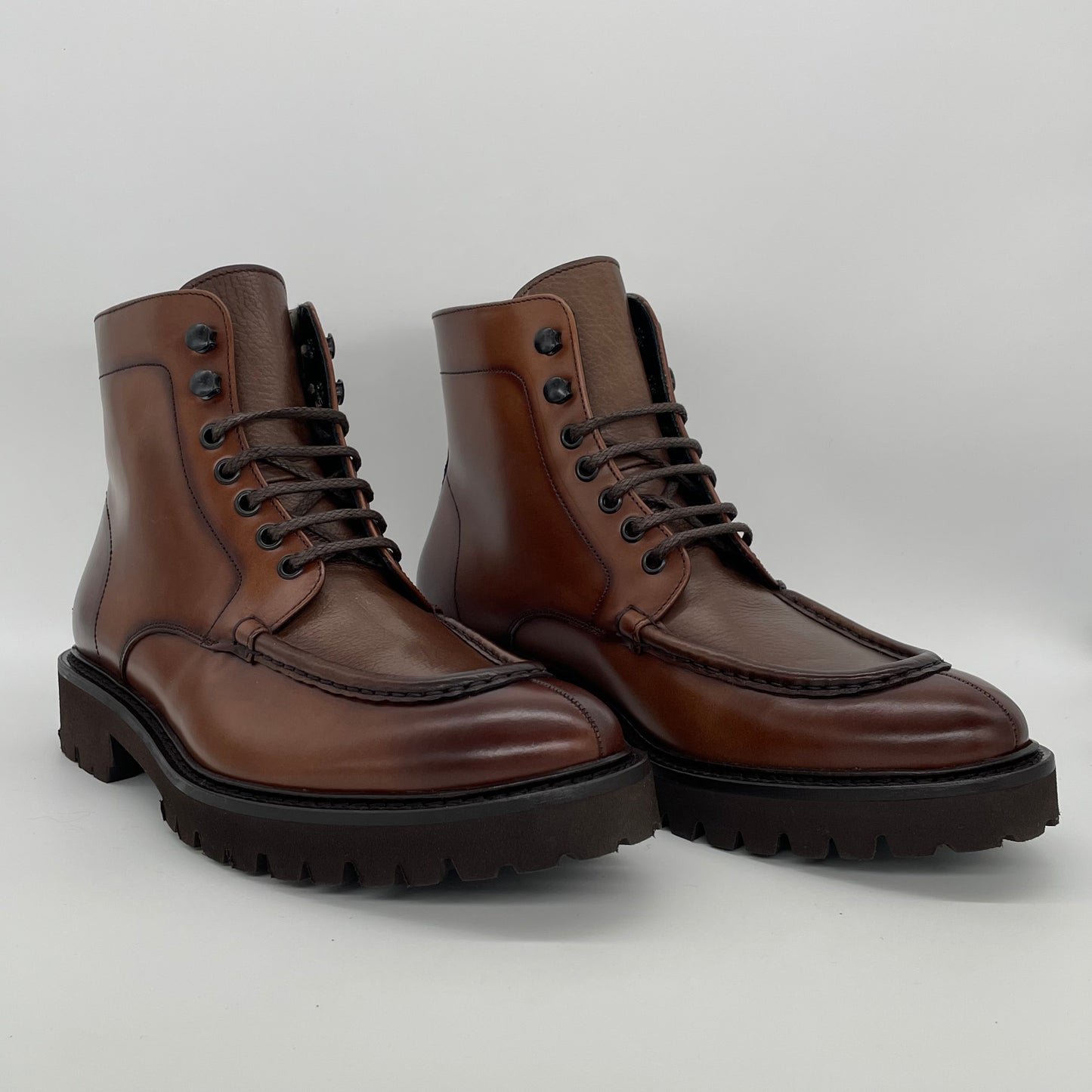 Calce Leather Boots - Brown