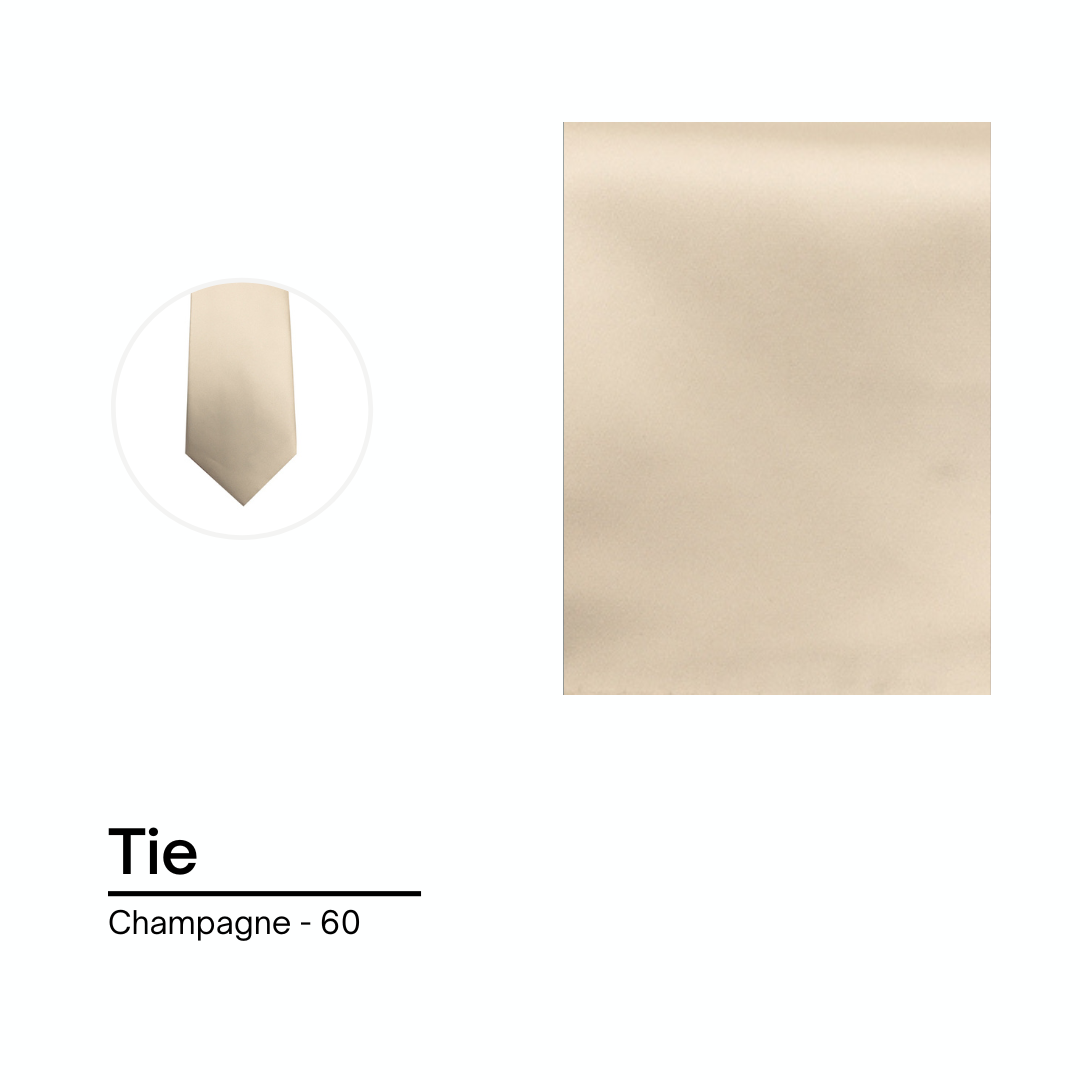 Cravate / Noeud Papillon Unie - Champagne
