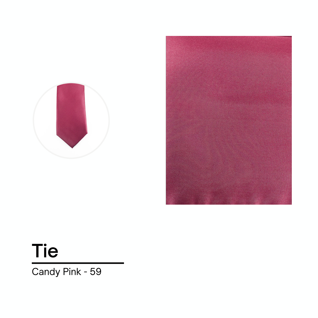 Cravate / Noeud Papillon Unie - Candy Pink
