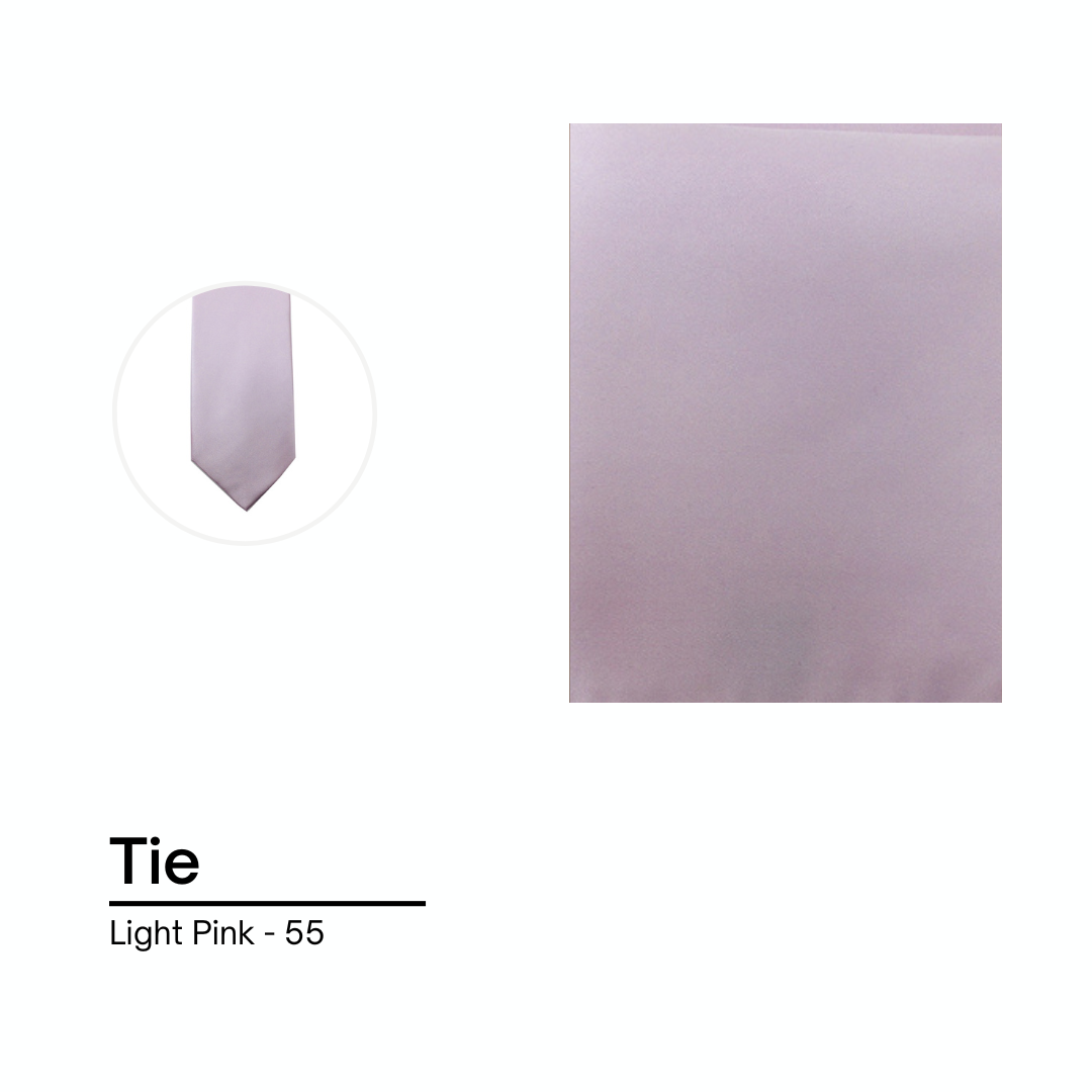 Cravate / Noeud Papillon Unie - Light Pink