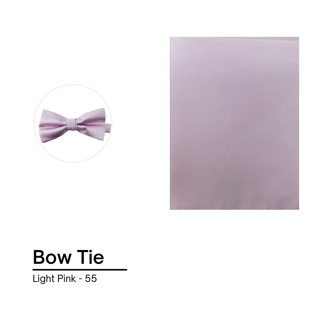 Cravate / Noeud Papillon Unie - Light Pink
