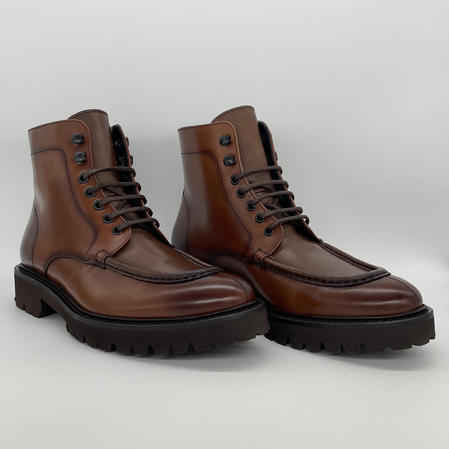 Calce Leather Boots - Brown