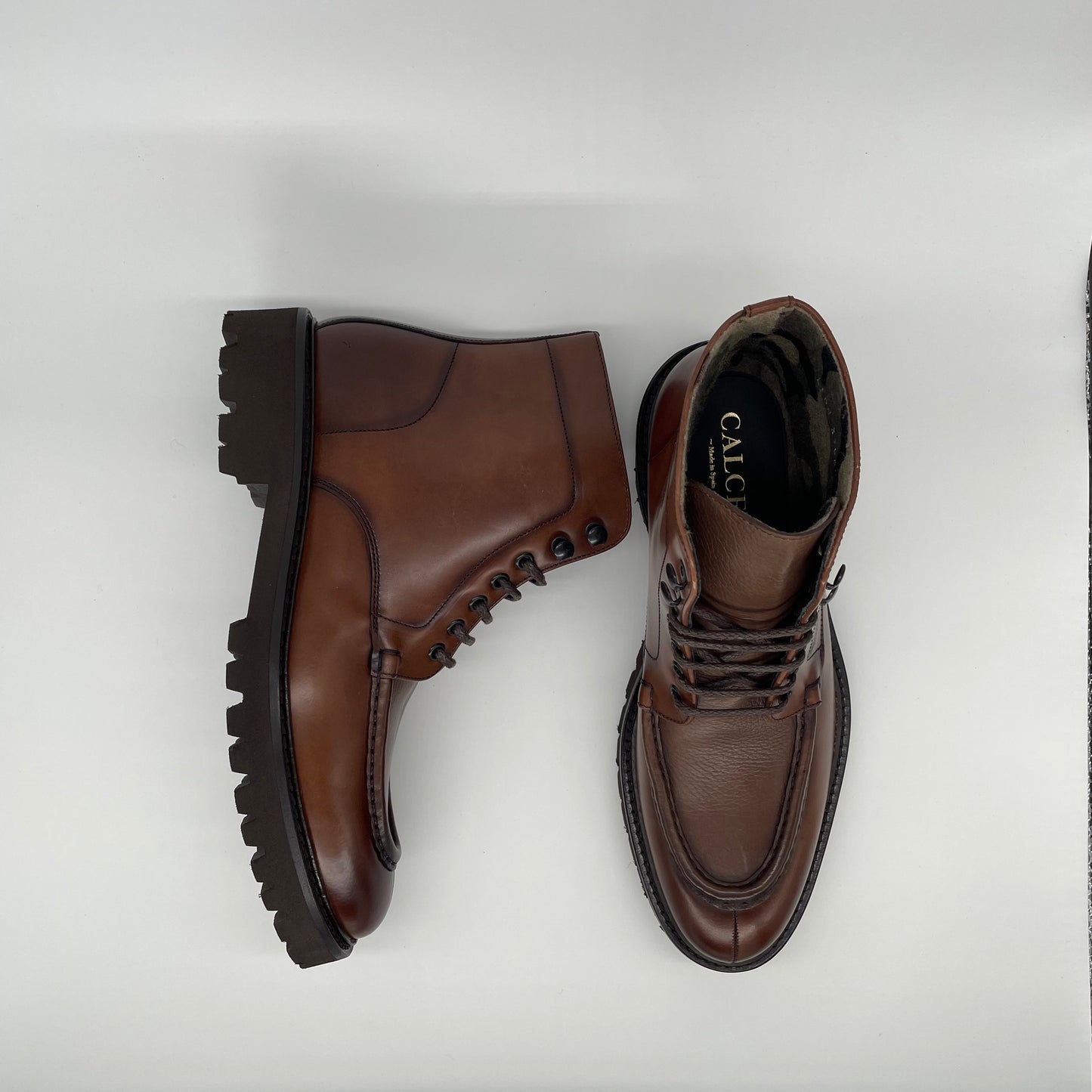 Calce Leather Boots - Brown