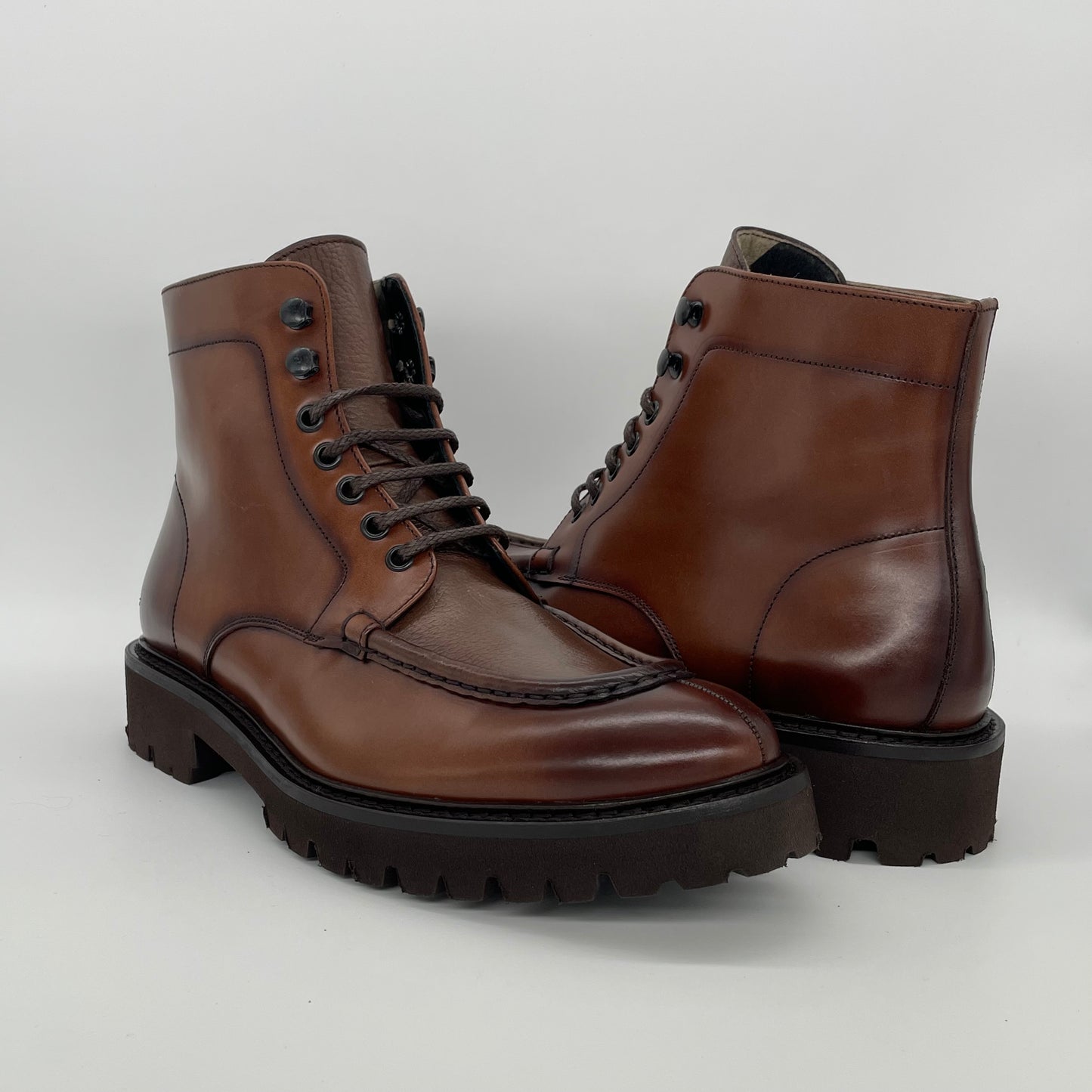 Calce Leather Boots - Brown