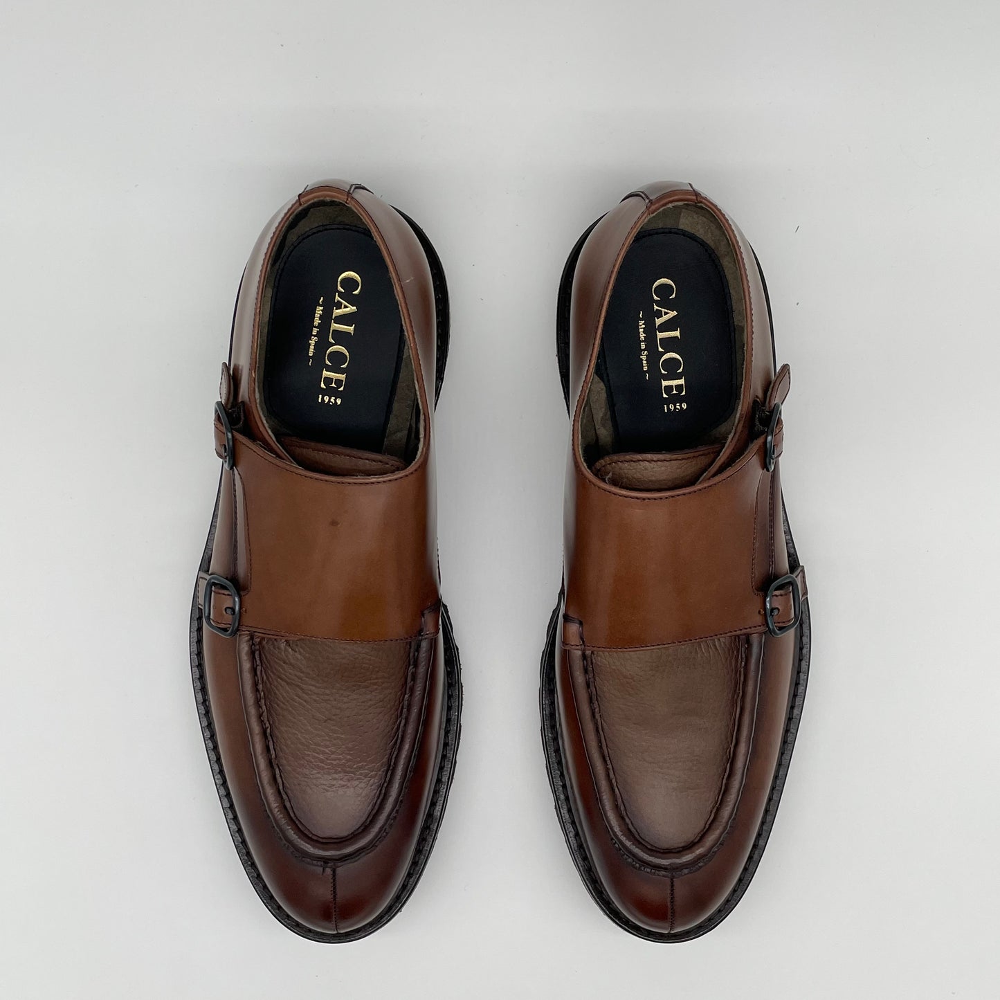 Calce Leather Shoes - Double Monk Strap Lug Sole