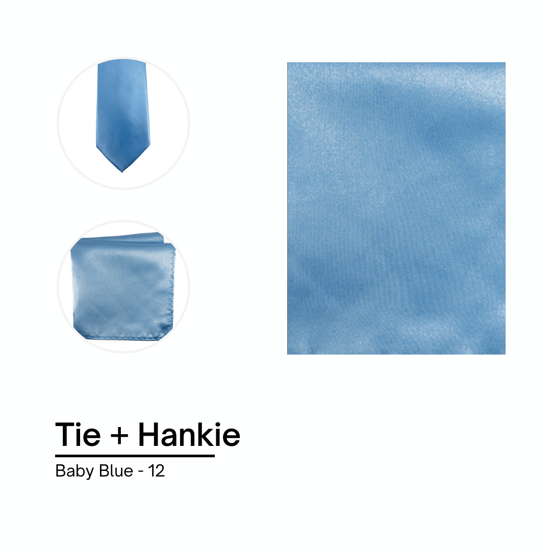 Cravate / Noeud Papillon Unie - Baby Blue