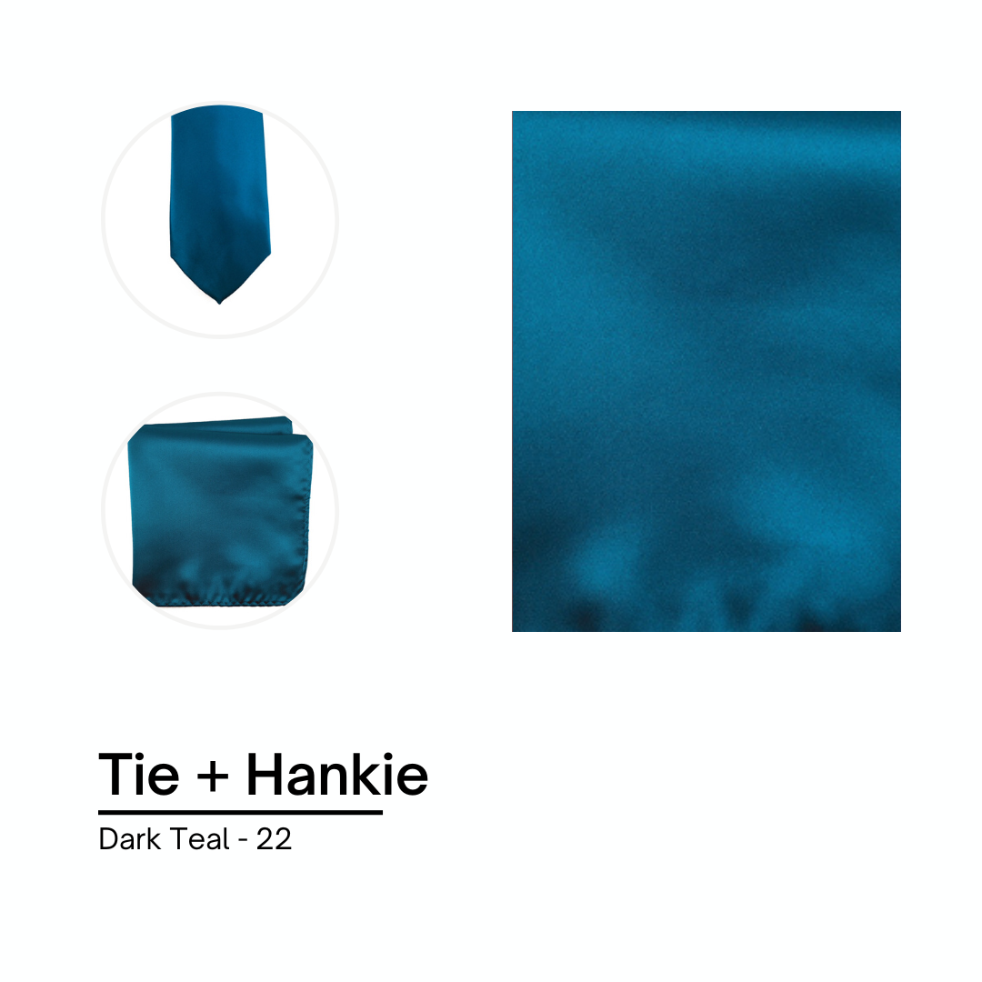 Cravate / Hankie Unie - Dark Teal