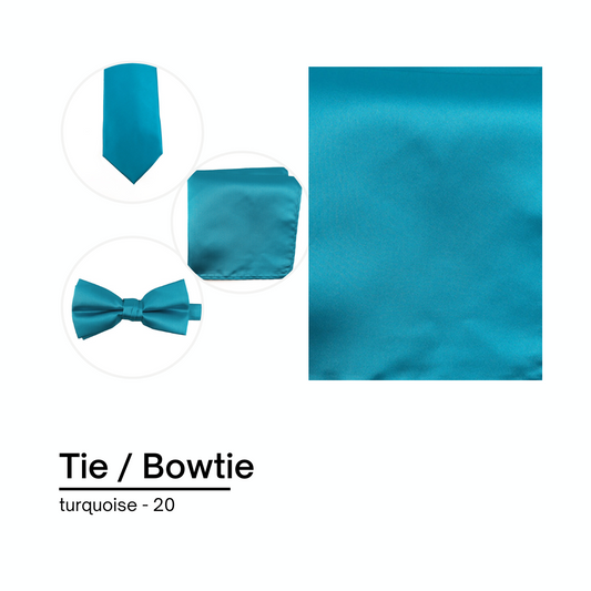 Cravate / Noeud Papillon Unie - Turquoise
