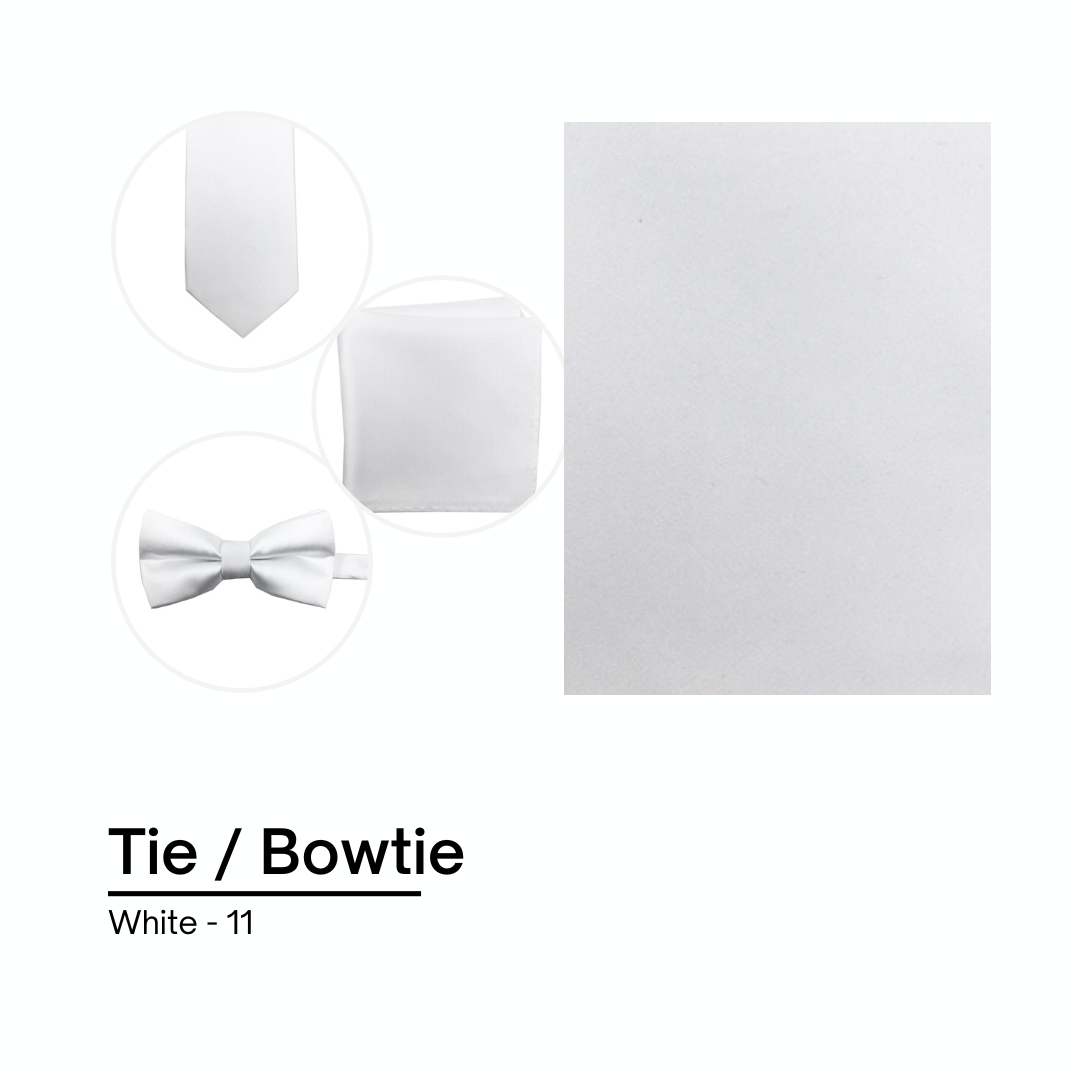 Cravate / Noeud Papillon Unie - White