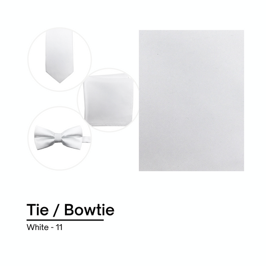 Cravate / Noeud Papillon Unie - White
