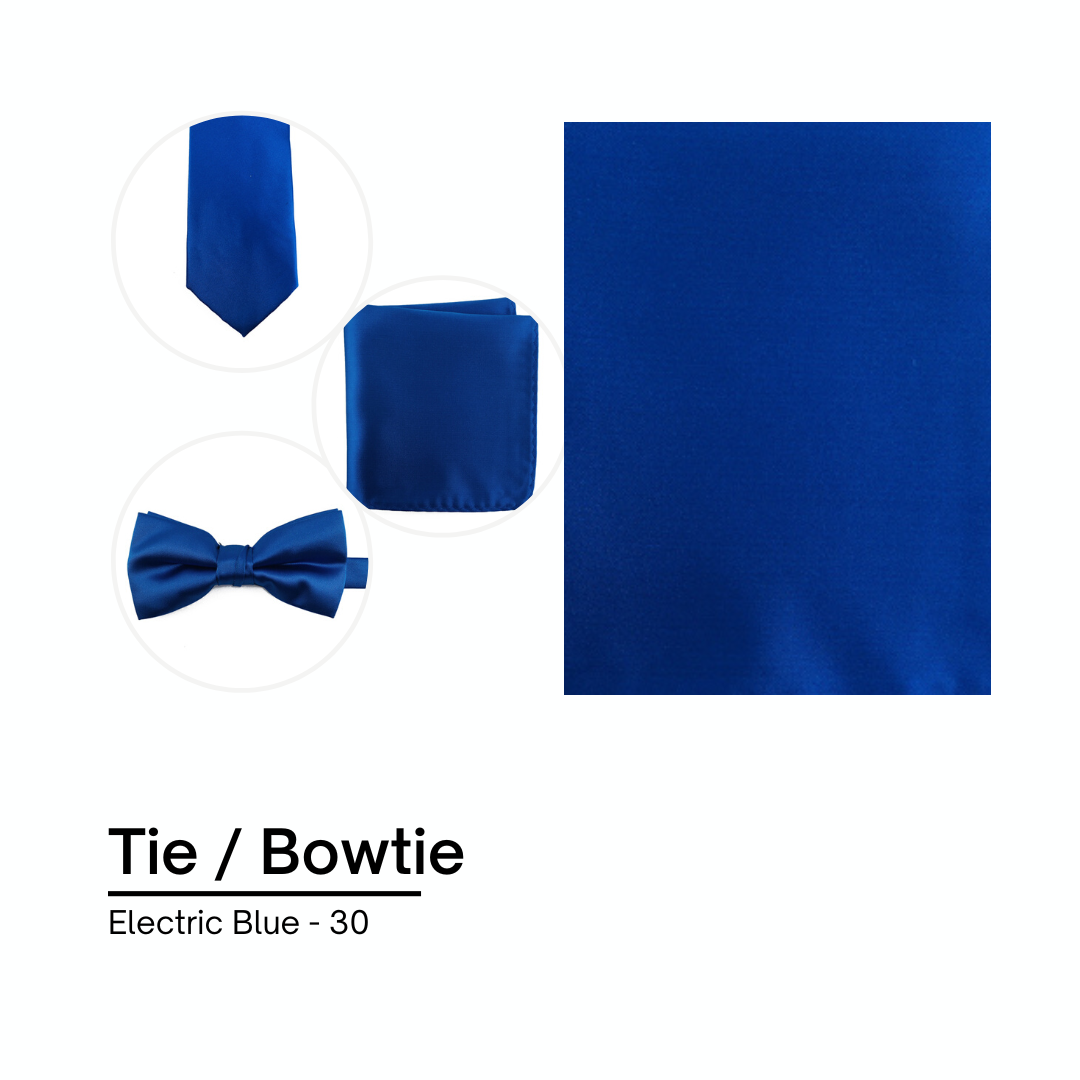Cravate / Noeud Papillon Unie - Electric Blue