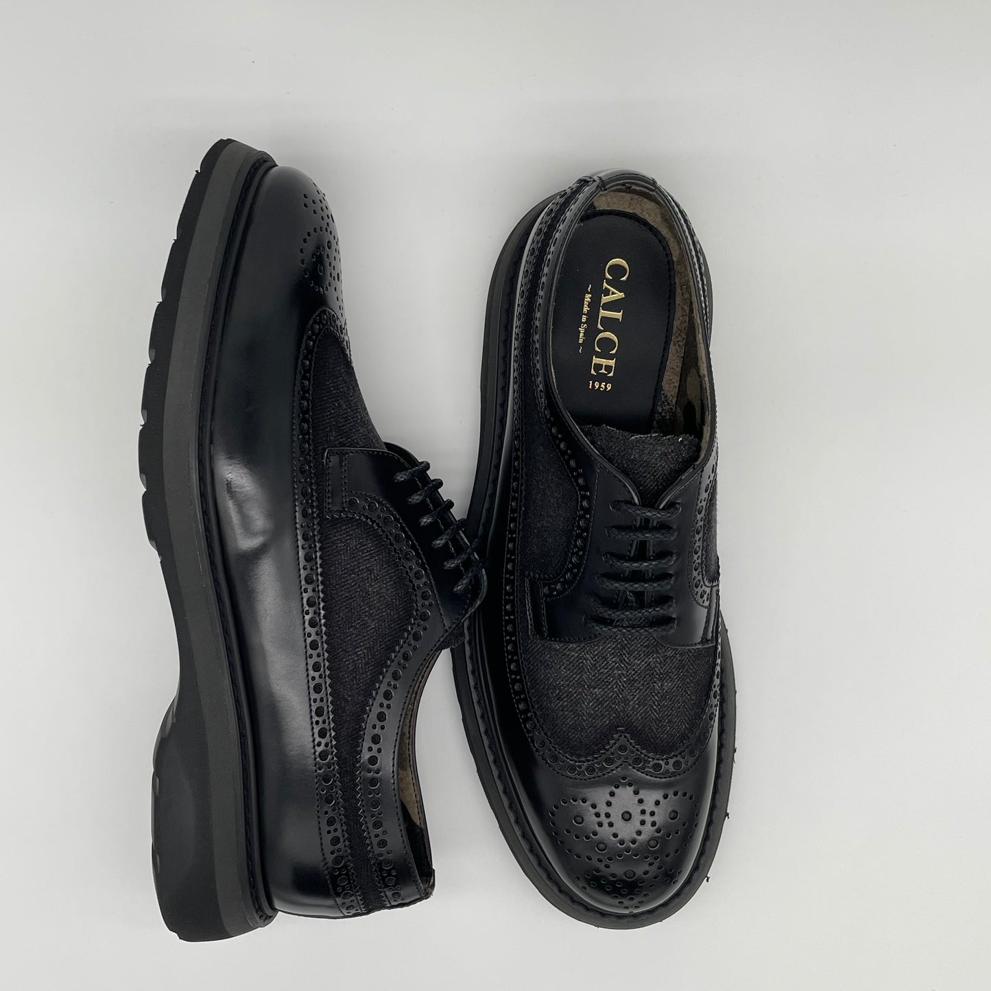 Calce Leather Shoes - Oxford Brogue Nappa Leather