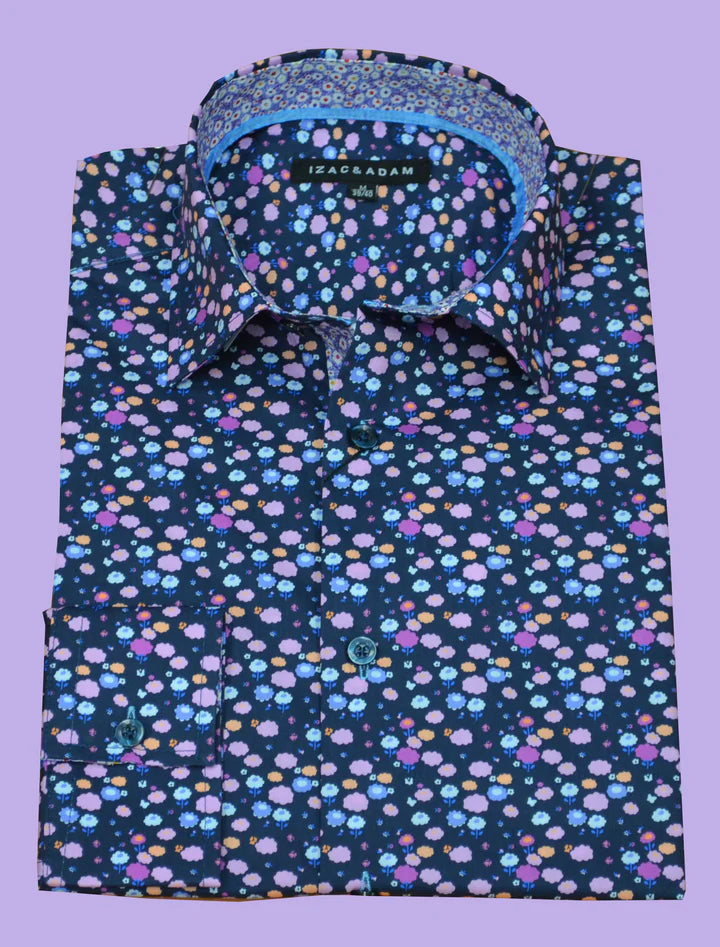 Chemise à pois multicolor