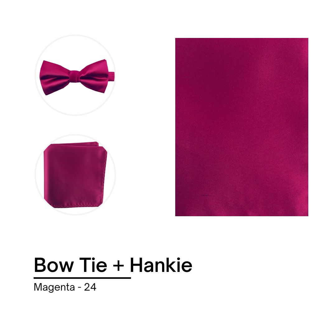 Cravate / Noeud Papillon Unie - Magenta