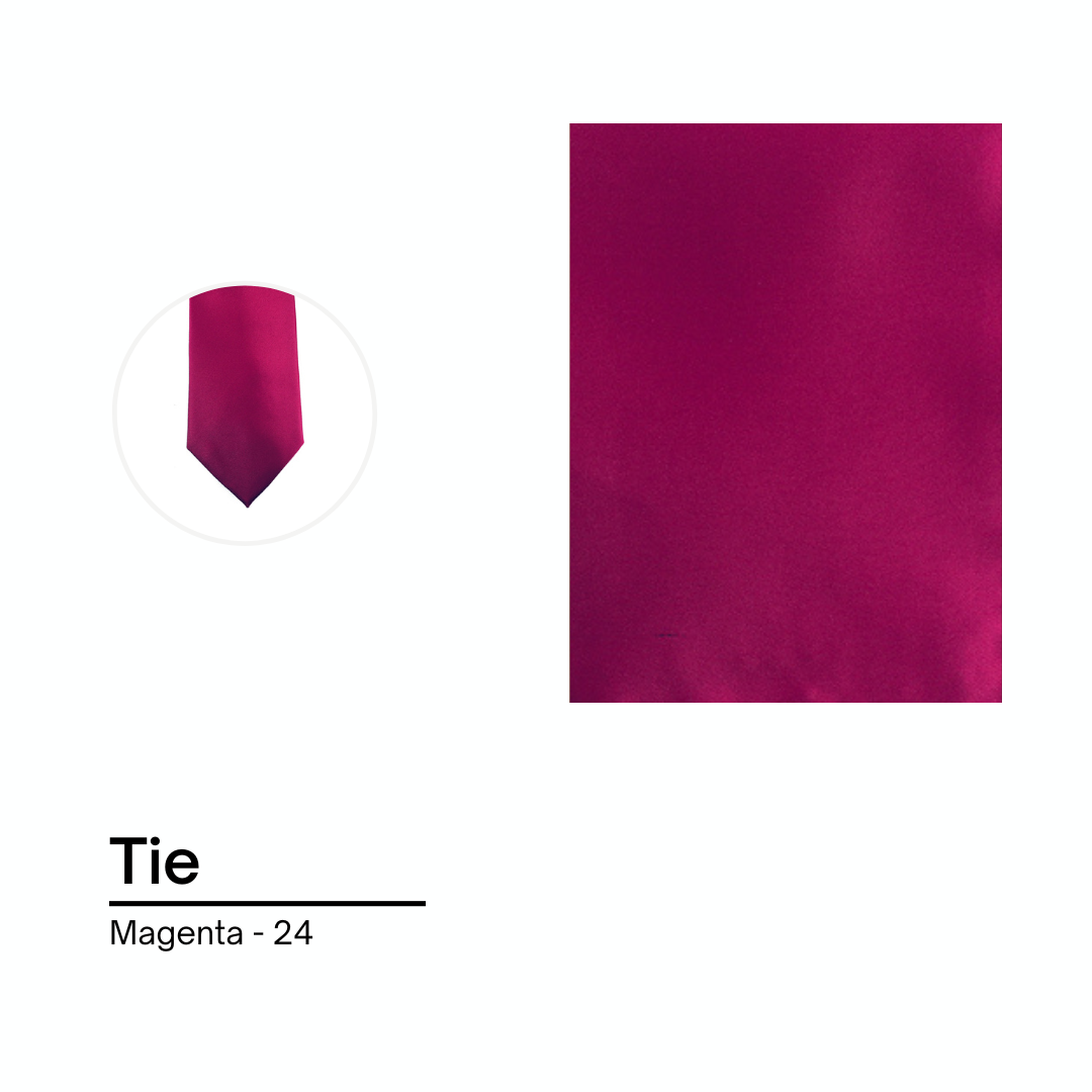 Cravate / Noeud Papillon Unie - Magenta