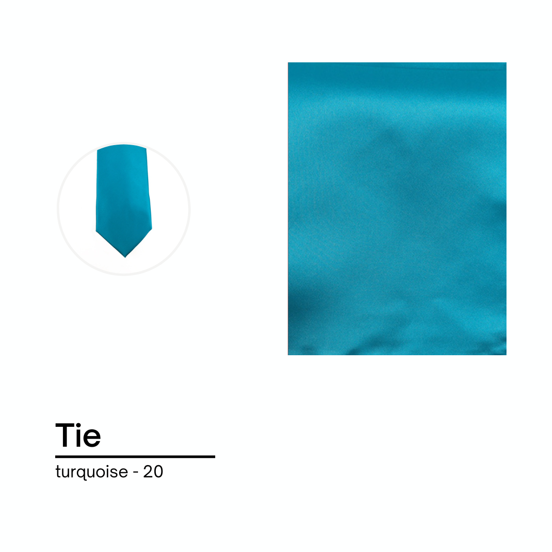 Cravate / Noeud Papillon Unie - Turquoise