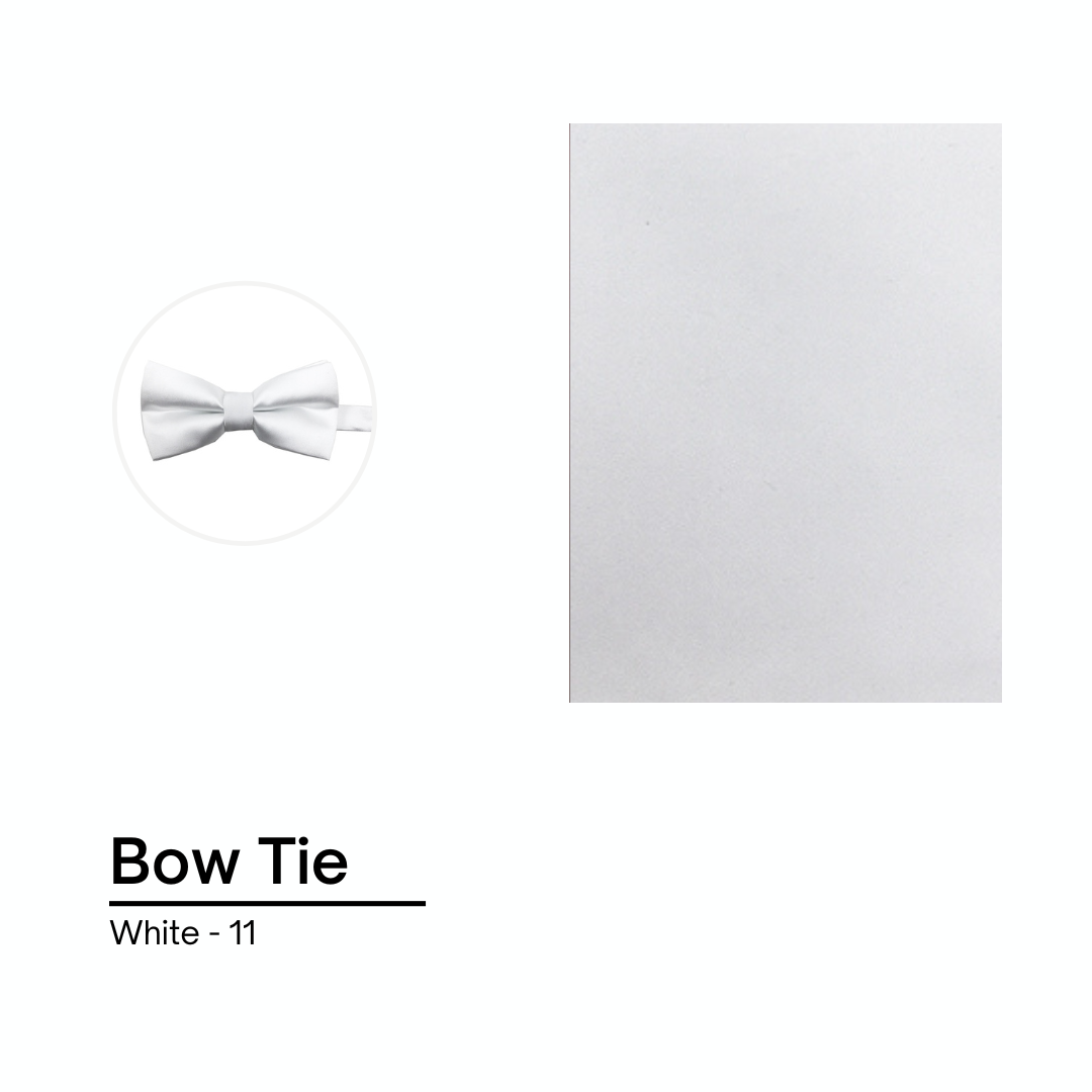 Cravate / Noeud Papillon Unie - White